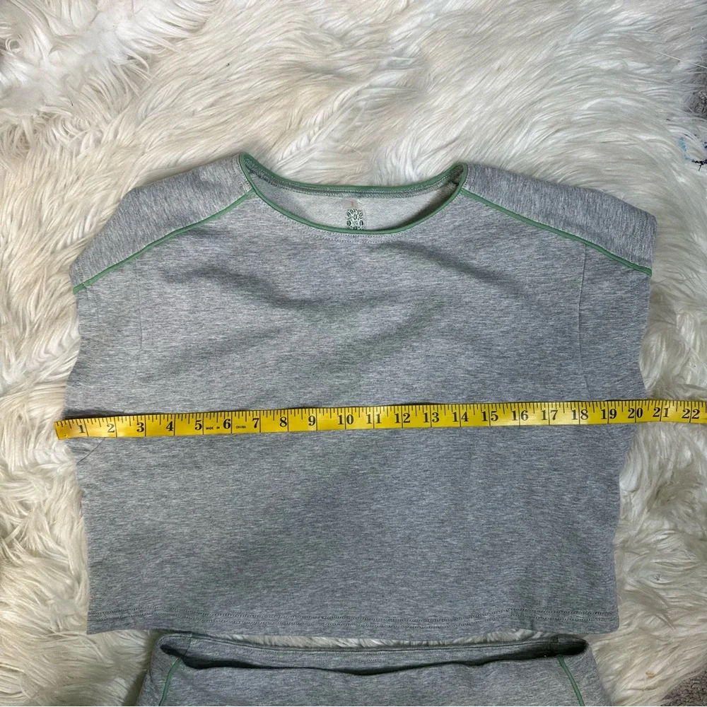 Nwt free people home base set Gray Crop Top and‎ Skirt Set nwt